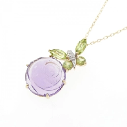 Dây chuyền đá màu hồng và bướm 10KYG/10KWG/K10YG - Hàng hiệu Authentic 860604