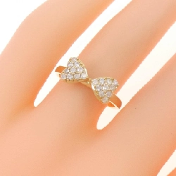 Nhẫn kim cương K18YG hình ruy băng 0.25CT 672845