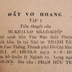 Trọn bộ ĐẤT VỠ HOANG 1976 (Văn Học Giải Phóng) - Mikhail A. Sholokhov (Nobel 1965) copy 1 758147