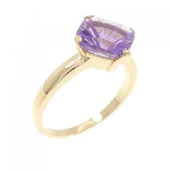 Nhẫn Amethyst K18YG - Hàng hiệu Authentic