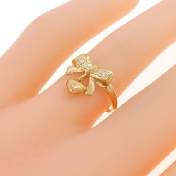 Nhẫn kim cương hình ruy băng × trái tim K18YG 0.03CT - Hàng hiệu Authentic 854577