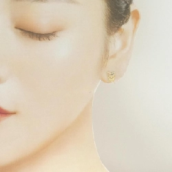 K18YG Gấu × Ruy băng Bông tai - Hàng hiệu Chính hãng 867451