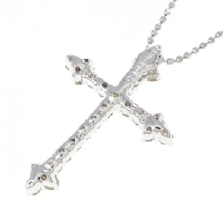 K18WG Dây chuyền kim cương chéo 0.50CT - Hàng hiệu Authentic 858129