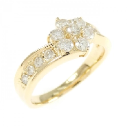 Nhẫn kim cương hoa K18YG 0.55CT