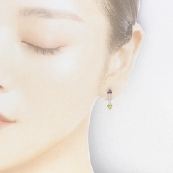 PT900/K18YG Amethyst Bông tai - Hàng hiệu Chính hãng 876658