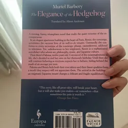The Elegance of the Hedgehog Novel by Muriel Barbery 1058230