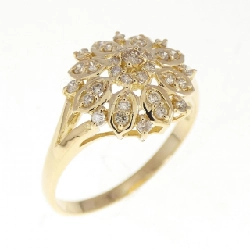 Nhẫn kim cương K18YG 0.20CT