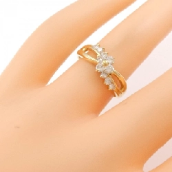 Nhẫn kim cương hoa K18YG 0.50CT 673462