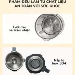 Máy làm sữa hạt UNIE V9S PRO dung tích 1,75L, xay nấu siêu êm, vệ sinh khử khuẩn tự động 574436