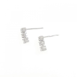 K18WG Ba viên kim cương bông tai 0.20CT - Hàng hiệu Chính hãng 869373