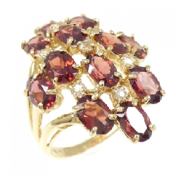 Nhẫn Garnet K18YG 4.80CT - Hàng hiệu Chính hãng