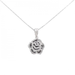 K18WG Rose Diamond Necklace 0.32CT - Hàng hiệu Authentic
