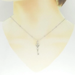 K18WG Chìa khóa × Trái tim Dây chuyền kim cương 0.01CT - Hàng hiệu Chính hãng 861292