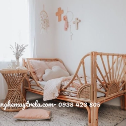Giường mây tự nhiên cho bé 476199