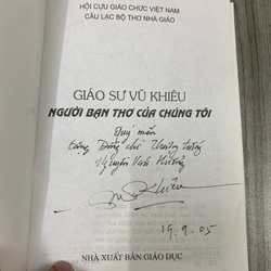 Giáo sư vũ khiêu người bạn thơ của chúng tôi. 999 475989