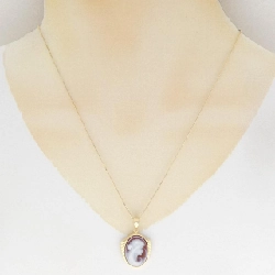 K18YG Mặt dây chuyền ngọc bích - Hàng hiệu Authentic 861820