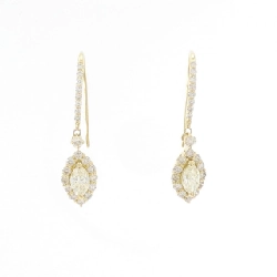 Bông tai kim cương K18YG 1.00CT - Hàng hiệu chính hãng