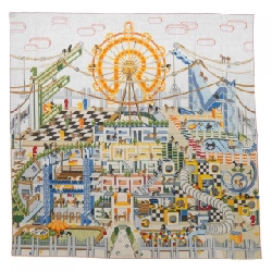 HERMES HEREMES HORSE CLUB H243916S Khăn choàng