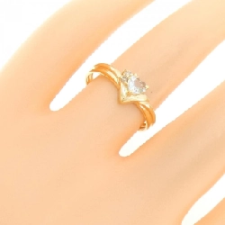 Nhẫn Aquamarine K18YG hình trái tim 667868