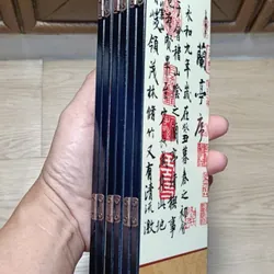 Bộ 6 tấm sơn mài chủ để Khúc thủy lưu thương_Hàng xuất khẩu châu Âu giá trị cao 702631