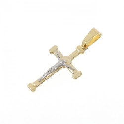 Mặt dây chuyền chéo 750YG/750WG - Hàng hiệu Authentic