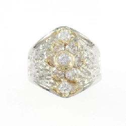 Nhẫn kim cương hoa PT900/K18YG 1.04CT - Hàng hiệu Authentic 853561