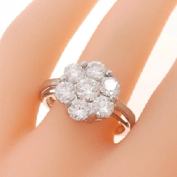 Nhẫn kim cương hoa K18WG 2.00CT - Hàng hiệu Authentic 850602