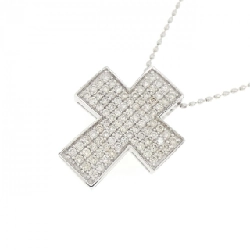 K18WG Dây chuyền kim cương hình chữ thập - Hàng hiệu Authentic 864195