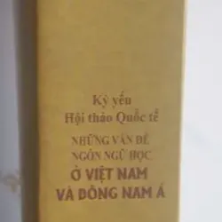 Những vấn đề ngôn ngữ học ở Việt Nam và Đông Nam Á 784642