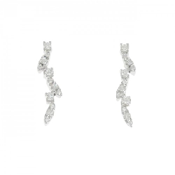 K18WG Bông tai kim cương 0.42CT - Hàng hiệu Authentic