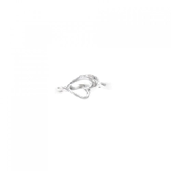 Nhẫn kim cương hình trái tim K18WG 0.01CT 672584