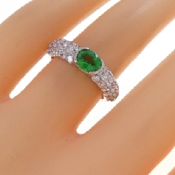 Nhẫn Garnet Xanh PT900 0.66CT 666376