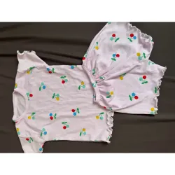 Set bộ thun mát cho bé gái 1-2t, <13kg, hàng may mẫu new mua 1 tặng 1 790724