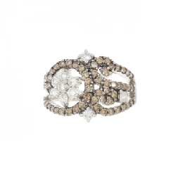 Nhẫn kim cương hoa K18WG/K18BG 0.64CT 672588