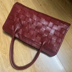 Túi tote nữ sz 37*20*10 da thật đan 2hand 934530