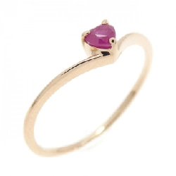 Nhẫn ruby K18PG hình trái tim