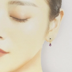 K18YG Garnet Bông tai - Hàng hiệu Chính hãng 868505