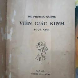 ĐẠI PHƯƠNG QUẢNG VIÊN GIÁC KINH LƯỢC GIẢI - DỊCH GIẢ: THÍCH GIẢI NĂNG 1039379
