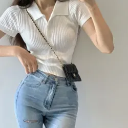 ÁO THUN NỮ CHẤT THUN TĂM CO GIÃN - TRẮNG