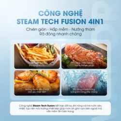 Nồi chiên hơi nước Kalite Vapor 4in1, 8 chế độ nấu tự động 929017