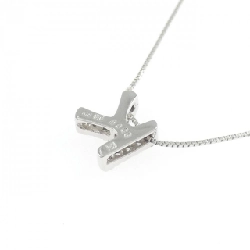 K18WG Chữ cái K Dây chuyền kim cương 0.08CT - Hàng hiệu Chính hãng 857807