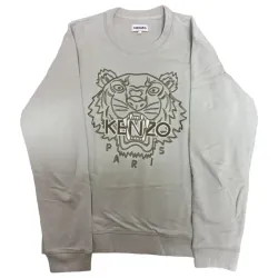 Áo sweater Kenzo màu xanh lá nhạt thêu đầu hổ size XL 729289