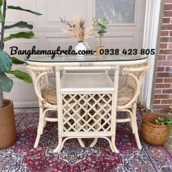 Bàn ghế mây cà phê 600693