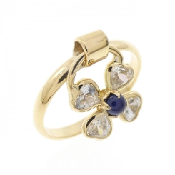 Nhẫn Sapphire 750YG Cỏ Ba Lá