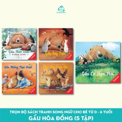 Bộ sách tranh song ngữ cho trẻ từ 0 – 6 tuổi: Gấu hoà đồng (5 tập)