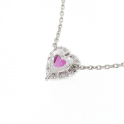 Dây chuyền ruby hình trái tim PT900/PT850 0.444CT - Hàng hiệu Authentic 860004
