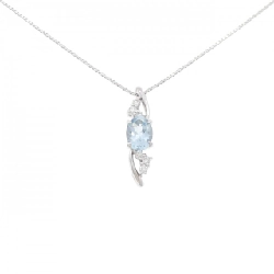 K18WG Aquamarine Necklace 1.09CT - Hàng hiệu Authentic