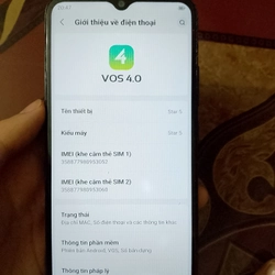 Điện thoại Vsmart Star 5 màu đen dùng tốt mặc dù vỏ xước 495454
