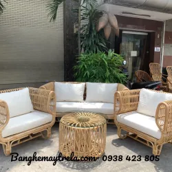Bàn ghế sofa tổ yến mây tự nhiên 791806