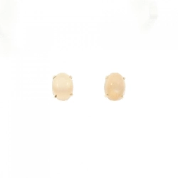 K18YG Đá mặt trăng Bông tai - Hàng hiệu Chính hãng